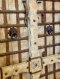 Delightful Bleached Teak Double Door Old Irons Decor