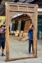 Old Lattice Wooden Arch for Entrance Hall Way