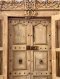 Double Courtyard Garden Door Bleached Teak Classic Carving