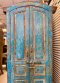 Blue Arched Door with Classic Paneling
