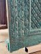 ​Luxurious Old Palace Door Light Blue-Green Rich Carving