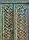 ​Luxurious Old Palace Door Light Blue-Green Rich Carving