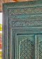 ​Luxurious Old Palace Door Light Blue-Green Rich Carving