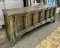 Long Console Table with Brass Decor