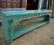 Blue Washed Console Table with Carving