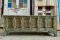 Long Console Table with Brass Decor