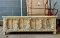 Vintage White Wooden Chest with Fine Carving