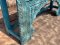 Unique Carved Console Table White Blue Mix Color