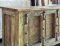 Long Console Table with Brass Decor
