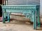 Carved Console Table in White Antique Finishing