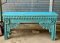 Carved Console Table in White Antique Finishing