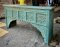 Carved Console Table in Blue