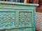 Carved Console Table in Blue