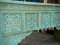 Carved Console Table in Blue