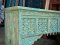 Carved Console Table in Blue