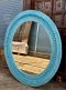 Wooden Wall Mirror with Carving