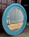 Wooden Wall Mirror with Carving