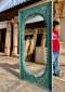 Red Painted Traditional Indian Wall Mirror