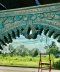 Large Round Mirror in Blue