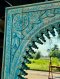 Large Round Mirror in Blue