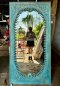 Large Round Mirror in Blue