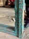 Indian Carved Mirror in Blue Color