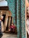 Indian Carved Mirror in Blue Color