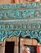 Indian Carved Mirror in Blue Color