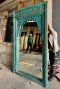 Indian Carved Mirror in Blue Color