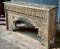 White Carved Console Table