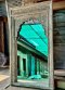 White Carved Mirror From India