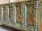 Long Console Table with Brass Decor