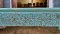 Counter Console Table with Brass Decor