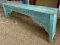 Counter Console Table with Brass Decor
