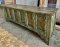 Long Console Table with Brass Decor