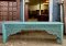 Counter Console Table with Brass Decor