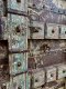 Spectacular Vintage Green Teak Old Knockdown Door
