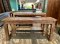 Light Wood Console Table with Deep Carving