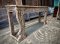 Light Wood Console Table with Deep Carving