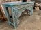 Rustic Blue TV Console Table