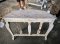 White Console Table Half Round with Drawer