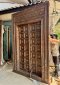 Solid Hardwood House Door with Brass Flower Pins