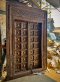 Solid Hardwood House Door with Brass Flower Pins