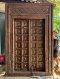 Solid Hardwood House Door with Brass Flower Pins