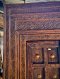 Wooden Front Door with Three-layer Carved Frame
