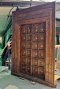 Wooden Front Door with Three-layer Carved Frame