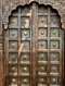 Breathtaking Indian Arch Door with Rare Brass Decor