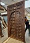 Breathtaking Indian Arch Door with Rare Brass Decor