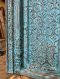 Pleasure Arch Door Full Hand Carving Vintage Blue