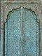 Pleasure Arch Door Full Hand Carving Vintage Blue